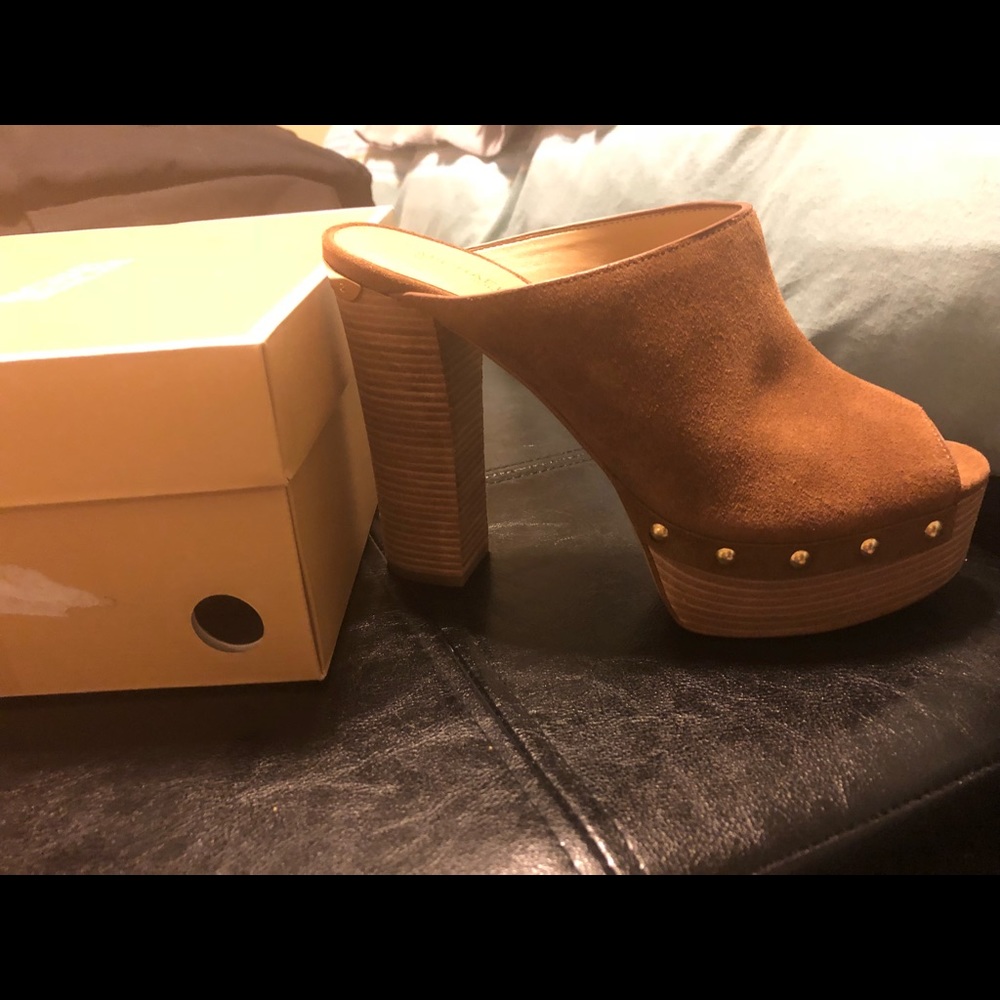 Suede clog/mule